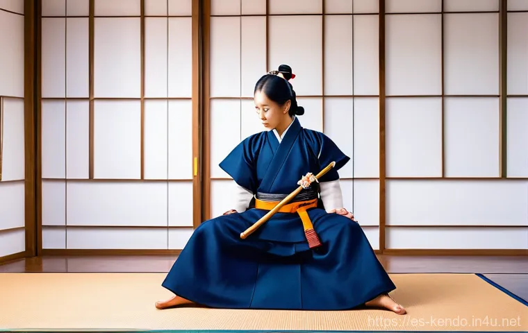 검도 대회에서의 심리전 - Here are three detailed image prompts in English, designed for an image generation AI, based on the ...